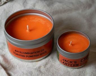 Jack's Lantern Gaming Candle | Soy Candle | Hand Poured | Fall Candle | Halloween Candle | Pumpkin Spice | 20oz | 8oz | 2oz | Wax Melts