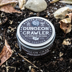 Dungeon Crawler Gaming Candle | Geek Gift | RPG | Gamer | DND | Gardening | Dirt Candle | Soil | 20oz | 8oz | 2oz | Wax Melts