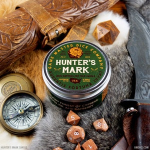 Hunter’s Mark Gaming Candle | 8 oz. Soy Candle | Geek Gift | RPG | Gamer | DnD