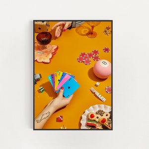 Poker Night, Playing Cards, Wall Art, Digital Download