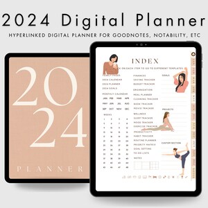 2024 Digital Planner, 2024 Portrait Planner, 2024 Planner, 2024 Dated Planner, Hyperlinked Digital Life Planner, GoodNotes 2024 Planner iPad