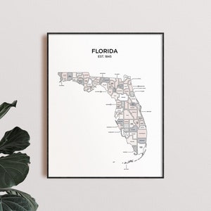 Florida | Flat State Maps | Digital Poster Download