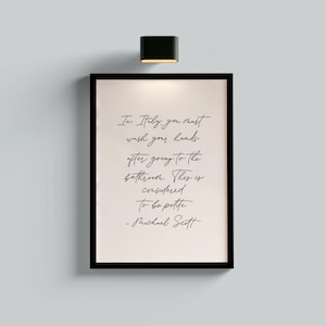The Office Bathroom Quote | In Italy...