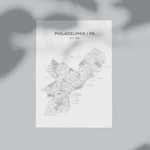 Philadelphia | Platte stadskaarten