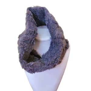 Chunky Gray wool neck warmer, turtleneck, buff, cowl, cable knit look