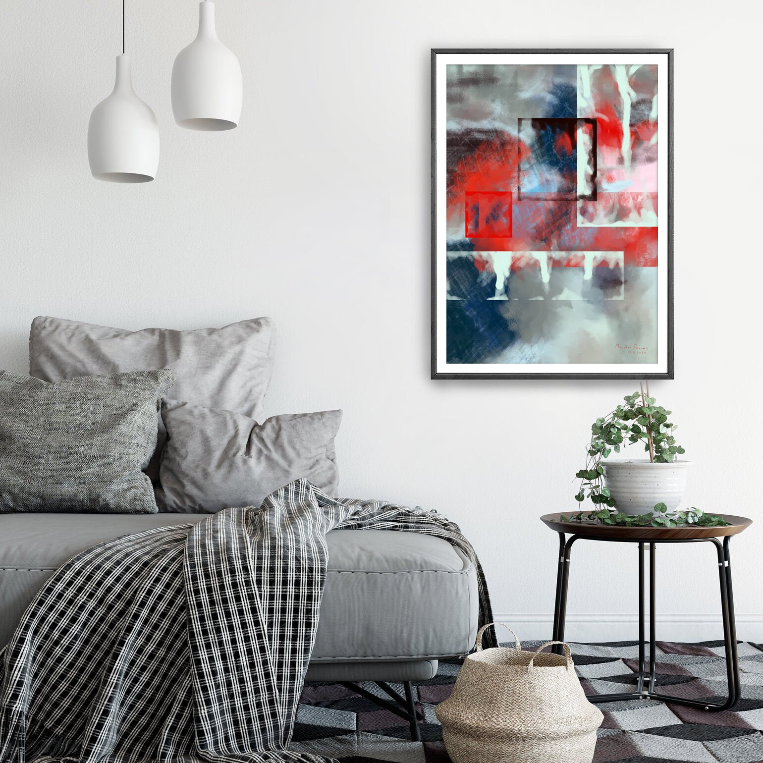 Instant Download Art Abstract Painting Rectangles Print Etsy