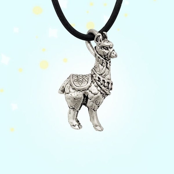 Llama Alpaca Pendant Necklace - Sterling Silver - Made in usa - 100% recycled metal - 1 inch long - 18 inch necklace - *SHIPS JULY 21*
