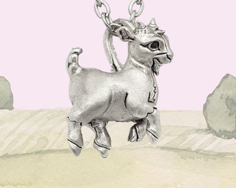 Goat Jewelry Goat Charm Silver Plated Goat Farm Animals Goat Pendant Goat Necklace Animal Jewelry