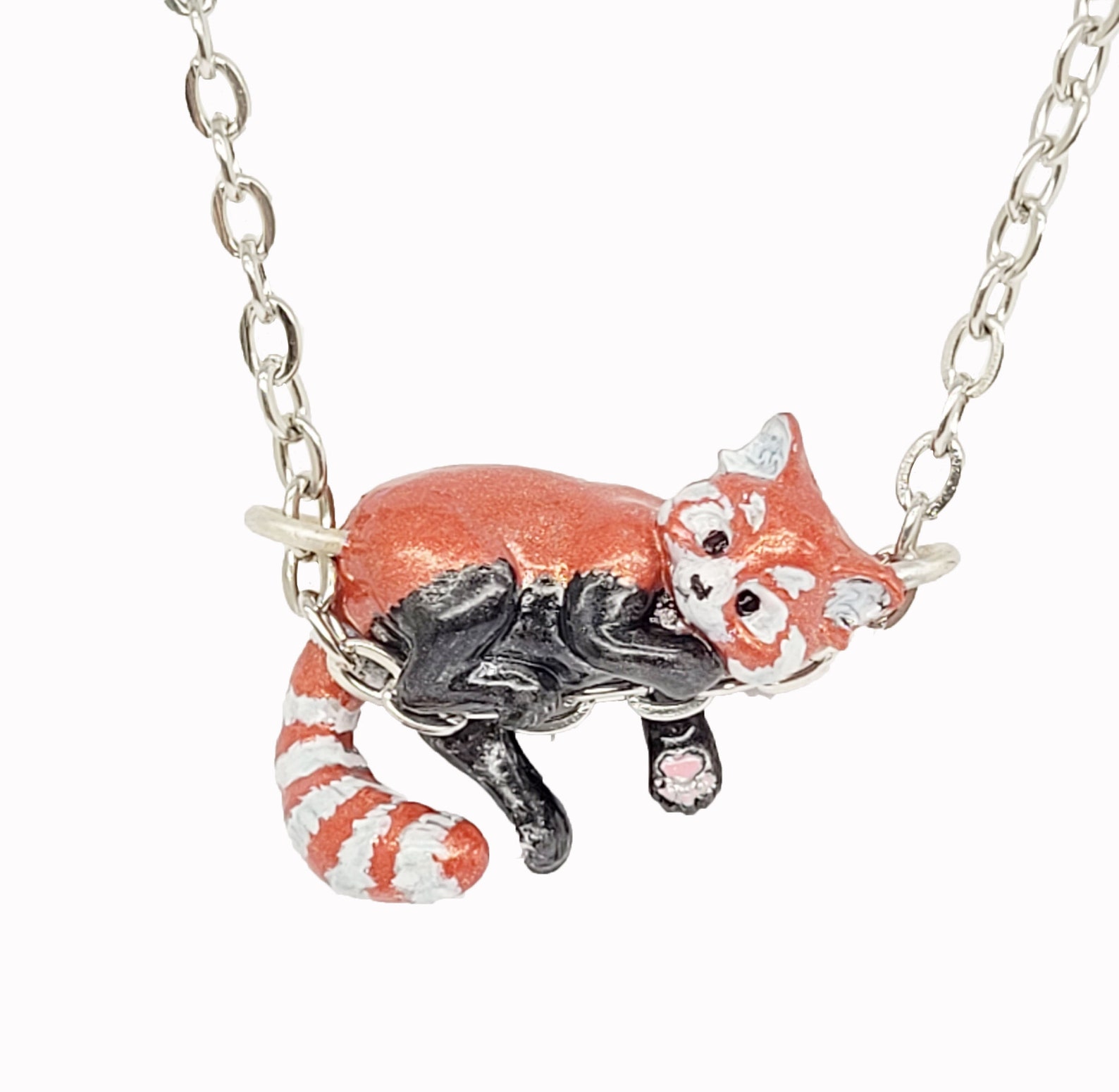 Red Panda Jewelry Red Panda Necklace Red Panda Pendant Red - Etsy