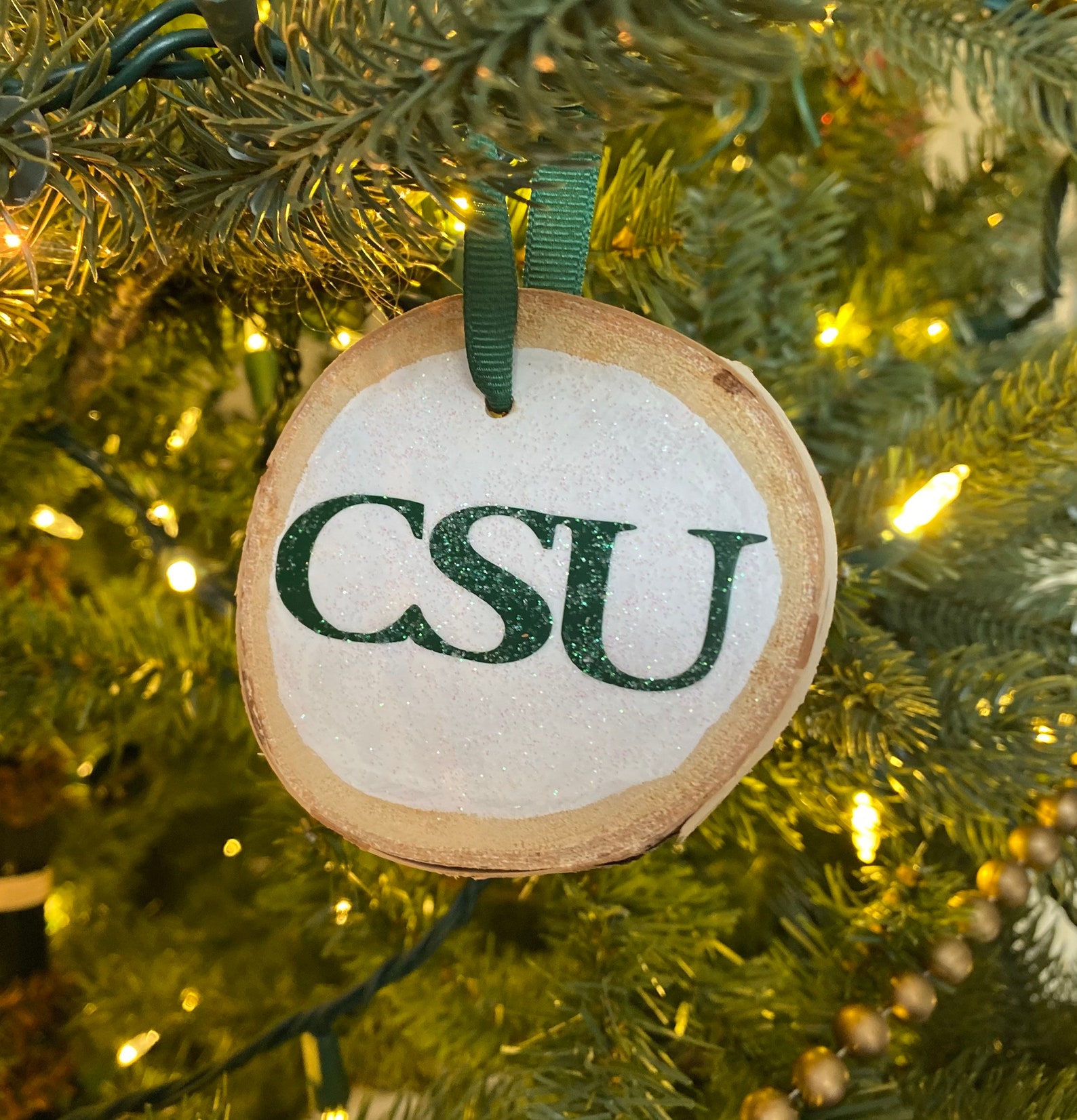 Ohio University Christmas Ornaments College Round Wood Etsy Denmark