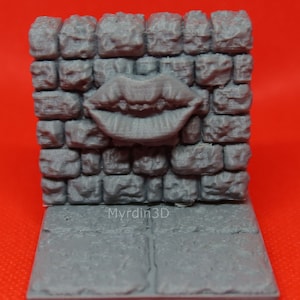 3D Terrain Dungeon Magic Mouth Wall 10’ Wall – Dragonlock 28mm