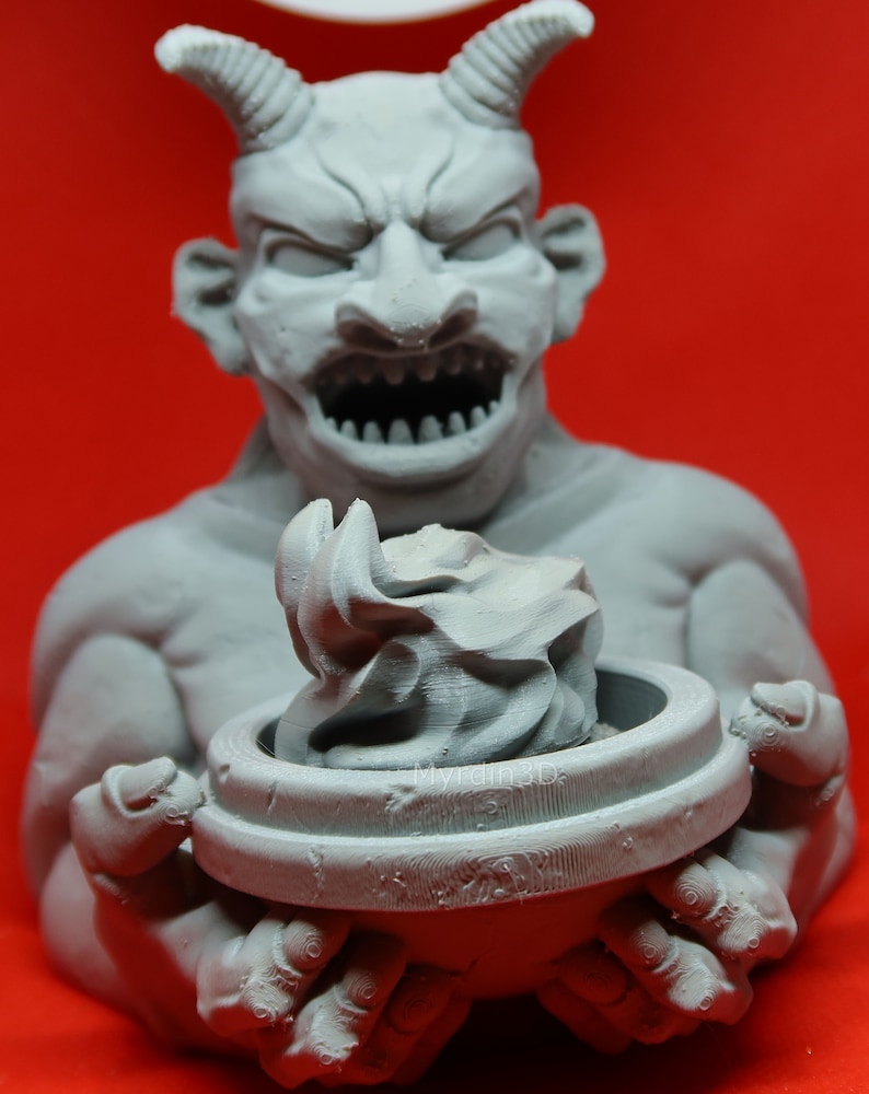 Demon Statue 28mm Dragonlock 3D printed 28mm Etsy