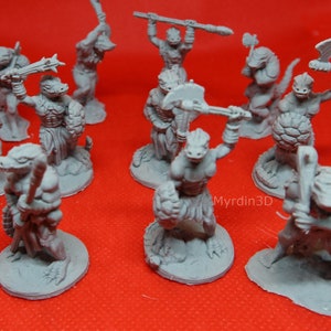 Lizardfolk miniatures 28mm – 11 Poses – Dragonlock – 3D printed 28mm (11)