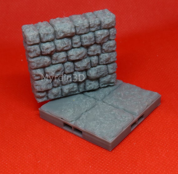 Dragonlock 28mm 3D Terrain Dungeon Ruined Wall 1