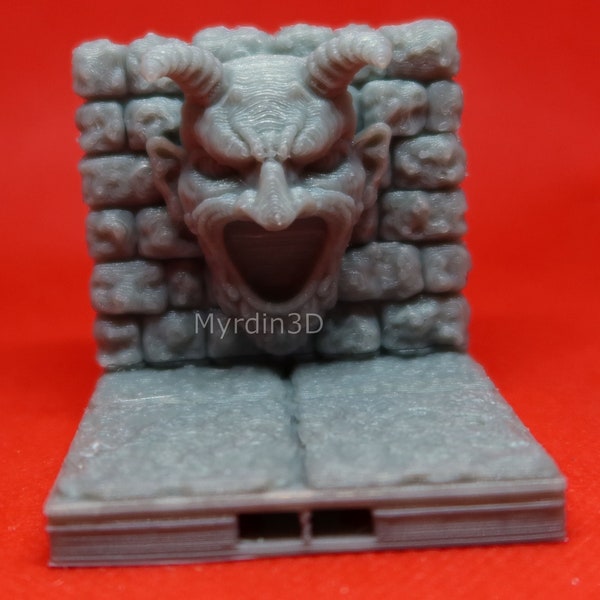 3D Terrain Demon Face 10’ Wall – Dragonlock 28mm