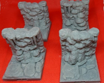 3D Terrain Dungeon Cavern Wall Wavy 10’ Wall – Dragonlock 28mm – 1 piece