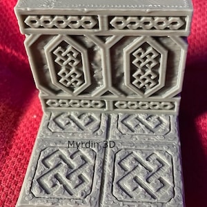 3D Terrain Dungeon Ornate/Dwarven 10’ Wall – Dragonlock 28mm