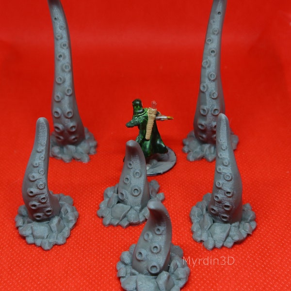 Tentacles miniatures (6) 28mm – Dragonlock – 3D printed