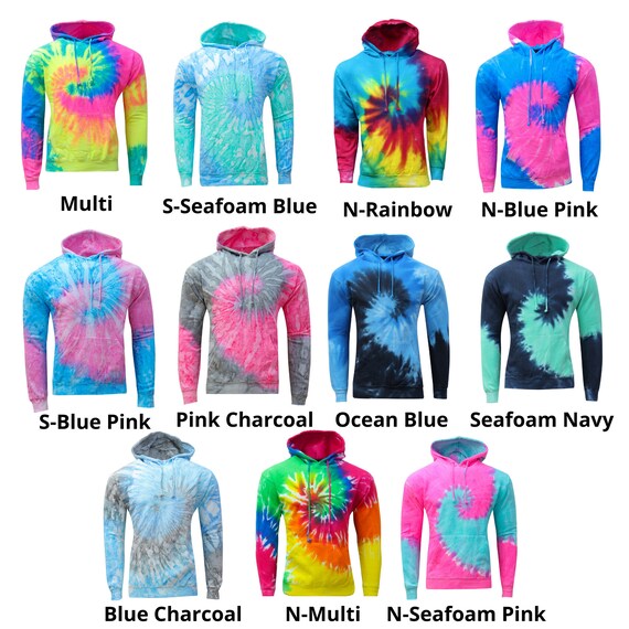 tie dye hoodie neon