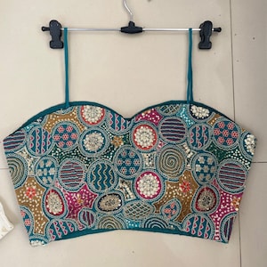 Embroidered Lehenga Choli Blouse: Women&#39;s Party Crop Top