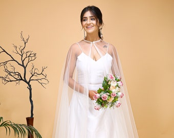 Pearl Wedding Cape: White Beaded Bridal Bolero Cover-Up