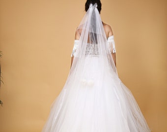 Lace Wedding Cape: Bridal Tulle Cloak Veil
