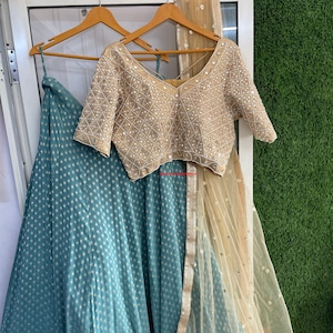 Mirror Lehenga Choli: Georgette Indian Wedding Dress
