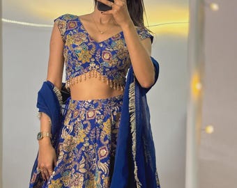 Floral Lengha Choli: Indian Wedding Wear, Embroidered Ghagra