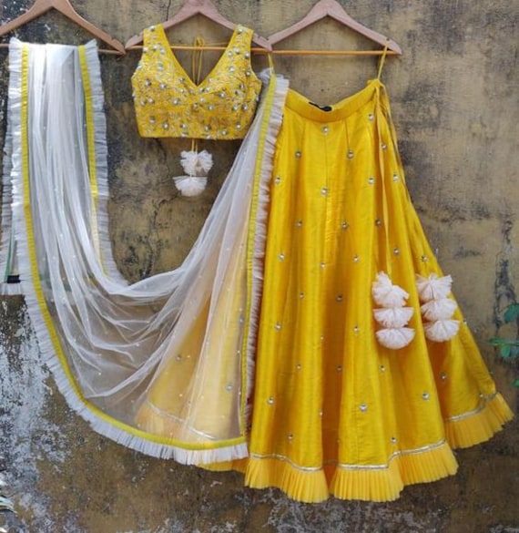 Party wear yellow dress sale