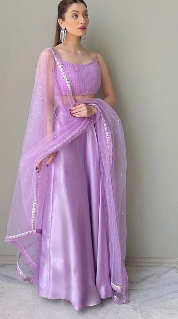 violet indian dress