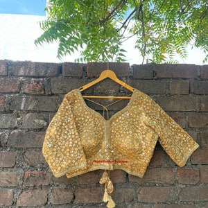 Readymade Saree Blouse: Bollywood Party Wear Crop Top