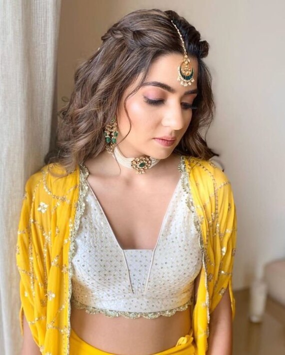 Jewellery for party wear best sale lehenga