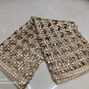 Spegelarbete Bröllopsdupatta, Brudslöja, Handgjord Odni bild 14