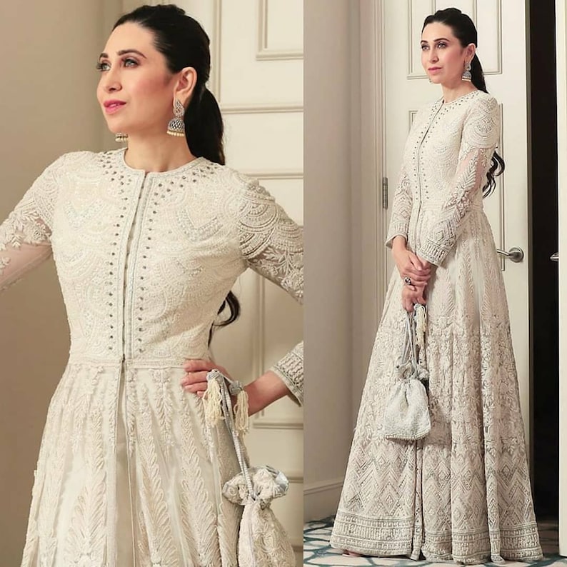 white designer lehenga