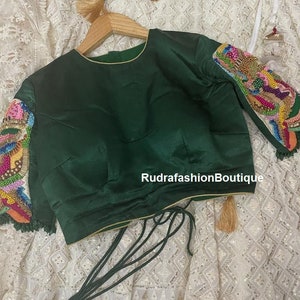 Readymade Lehenga blouse for women party wear blouses Fancy saree blouse Green Blouse Choli Blouse for lehenga Bollywood sari Crop top 1