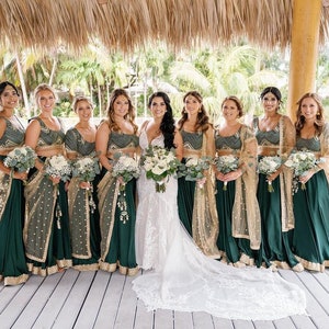 Green Bridesmaid Lehenga Choli for Women Indian Wedding Wear Choli Party Wear Lengha Choli Bridesmaids Lehengas Indian Fancy Outfit Suit 2 Etsy India