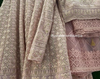 Pink Lehenga Choli: Indian Wedding Wear, Ethnic Sari Full Set