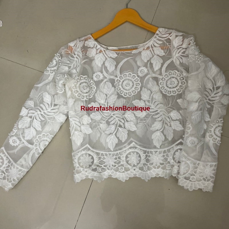 Romantic Sparkling Bridal Lace Top