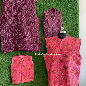 Handmade Chikankari Nehru Jacket: Indian Wedding Grooms Wear