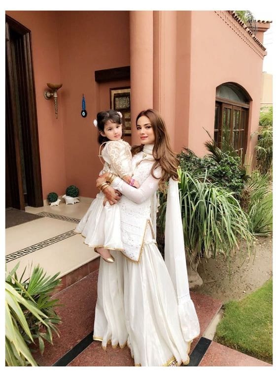 White Designer Sharara Suit: Indian Wedding Lengha Gown New