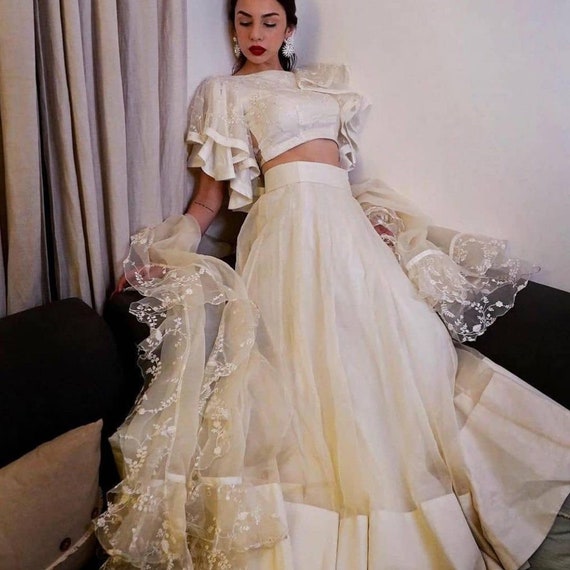 Lehenga Choli Designer Heavy Embroidery Exclusive Thread Work Bridal Lengha Choli Blouse Sequence Work Fancy Blouse Lengha Choli Wedding Etsy Ireland