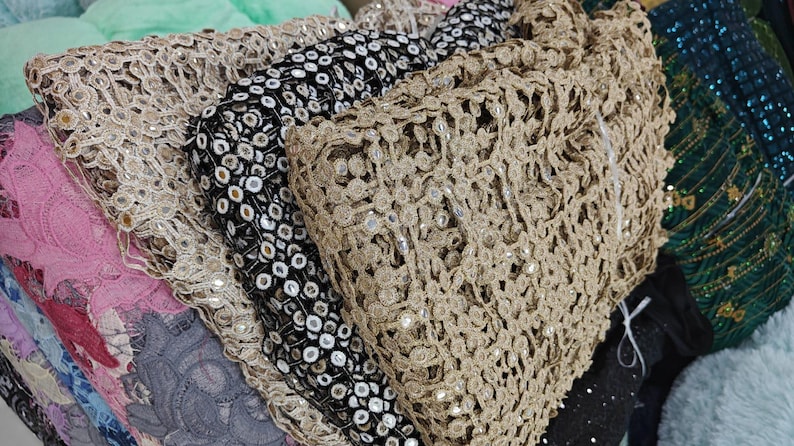 Spegelarbete Bröllopsdupatta, Brudslöja, Handgjord Odni bild 12