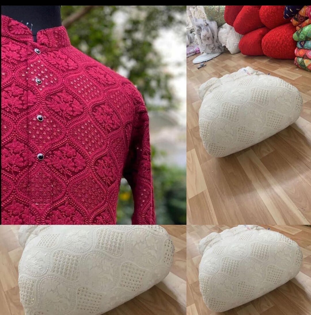 Chikankari jacket men Clearance