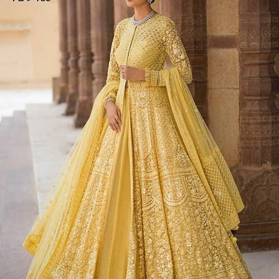 indian yellow dress