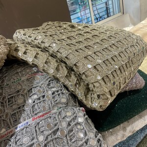 Spegelarbete Bröllopsdupatta, Brudslöja, Handgjord Odni bild 6
