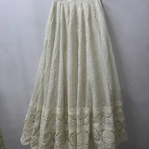 Custom 3D Floral A-Line Skirt: Floor Length Photoshoot Skirt