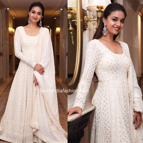 White Designer Gown Lengha Lehenga Indian Ethnic Traditional - Etsy