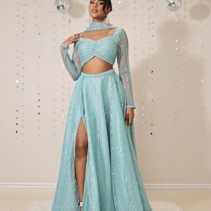 Slit Lehenga Choli: Indian Wedding Party Wear