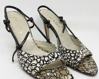 Prada Fabric and Leather Sandal