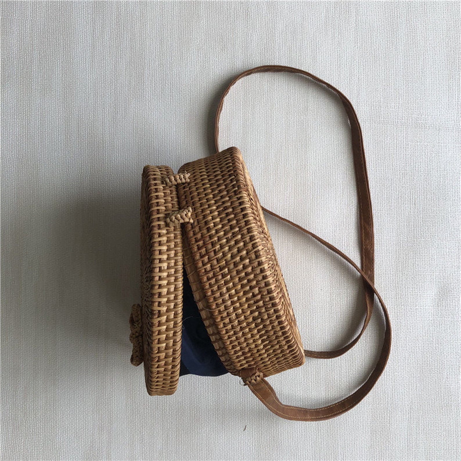 Women's Shoulder Bag Cane Wrap Bag Bucket Bag Etsy